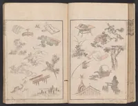 An illustration from Denshin kaishu Hokusai manga (1780)
