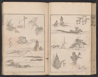 An illustration from Denshin kaishu Hokusai manga (1780)