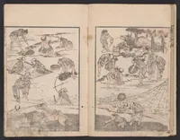 An illustration from Denshin kaishu Hokusai manga (1780)