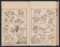 An illustration from Denshin kaishu Hokusai manga (1780)