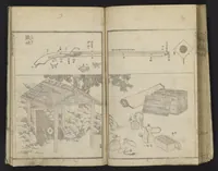 An illustration from Denshin kaishu Hokusai manga (1828)