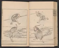 An illustration from Denshin kaishu Hokusai manga (1780)
