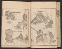 An illustration from Denshin kaishu Hokusai manga (1780)