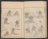 An illustration from Denshin kaishu Hokusai manga (1780)