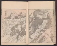 An illustration from Denshin kaishu Hokusai manga (1780)