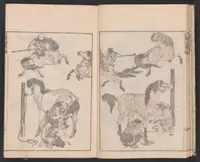 An illustration from Denshin kaishu Hokusai manga (1780)