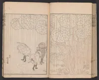 An illustration from Denshin kaishu Hokusai manga (1780)