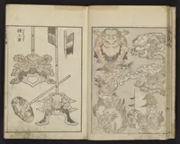 An illustration from Denshin kaishu Hokusai manga (1828)