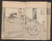 An illustration from Denshin kaishu Hokusai manga (1828)