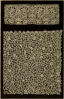 An illustration from Dentelles et guipures : anciennes et modernes, imitations ou copies. Varieté des genres et des points. 52 portraits documentaires, 249 échantillons de dentelles, collerettes, fraises, manchettes, rabats, etc. (1904)