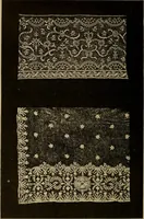 An illustration from Dentelles et guipures : anciennes et modernes, imitations ou copies. Varieté des genres et des points. 52 portraits documentaires, 249 échantillons de dentelles, collerettes, fraises, manchettes, rabats, etc. (1904)