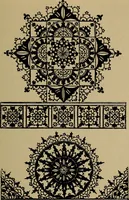 An illustration from Dentelles et guipures : anciennes et modernes, imitations ou copies. Varieté des genres et des points. 52 portraits documentaires, 249 échantillons de dentelles, collerettes, fraises, manchettes, rabats, etc. (1904)