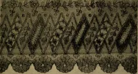 Picture 145 of 216 from Dentelles et guipures : anciennes et modernes, imitations ou copies. Varieté des genres et des points. 52 portraits documentaires, 249 échantillons de dentelles, collerettes, fraises, manchettes, rabats, etc. (1904), leaf 245