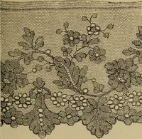 An illustration from Dentelles et guipures : anciennes et modernes, imitations ou copies. Varieté des genres et des points. 52 portraits documentaires, 249 échantillons de dentelles, collerettes, fraises, manchettes, rabats, etc. (1904)