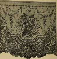 An illustration from Dentelles et guipures : anciennes et modernes, imitations ou copies. Varieté des genres et des points. 52 portraits documentaires, 249 échantillons de dentelles, collerettes, fraises, manchettes, rabats, etc. (1904)