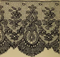 Picture 192 of 216 from Dentelles et guipures : anciennes et modernes, imitations ou copies. Varieté des genres et des points. 52 portraits documentaires, 249 échantillons de dentelles, collerettes, fraises, manchettes, rabats, etc. (1904), leaf 302