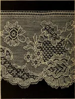 Picture 199 of 216 from Dentelles et guipures : anciennes et modernes, imitations ou copies. Varieté des genres et des points. 52 portraits documentaires, 249 échantillons de dentelles, collerettes, fraises, manchettes, rabats, etc. (1904), leaf 308