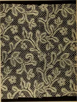 Picture 203 of 216 from Dentelles et guipures : anciennes et modernes, imitations ou copies. Varieté des genres et des points. 52 portraits documentaires, 249 échantillons de dentelles, collerettes, fraises, manchettes, rabats, etc. (1904), leaf 312
