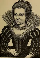 An illustration from Dentelles et guipures : anciennes et modernes, imitations ou copies. Varieté des genres et des points. 52 portraits documentaires, 249 échantillons de dentelles, collerettes, fraises, manchettes, rabats, etc. (1904)