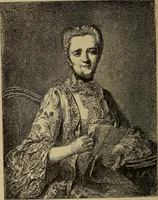 An illustration from Dentelles et guipures : anciennes et modernes, imitations ou copies. Varieté des genres et des points. 52 portraits documentaires, 249 échantillons de dentelles, collerettes, fraises, manchettes, rabats, etc. (1904)