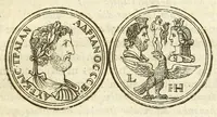 Picture 2 of 30 from De nummo Pantheo Hadriani Imperatoris, ad ill[uminati]mum Spanhemium dissertatio : in qua praeter nonnulla de consecrationibus veterum, illarúmque origine, peculiaris quaedam instituitur comparatio inter Hadrianum, & Alexandrum M. multáque illis communia demonstrantur (1690), leaf 25