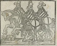 An illustration from De nuptiis illustris ac generosi Domini, Dom. Iohannis Georgii, Comitis a Zollern, serenissimi vtriusque Bauariae Ducis, Maxaemiliani consiliarij, &c. illustris & generosi Domini, Dom. Italo Friderici, Comitis à Zollern, Sigmaringen & Veringen, Domini in Haigerloch & Wehrstain, Romani Imperij Cubicularij haereditarij, Sacrae Caes. Maiestatis consiliarij intimi, &c. filii vnicè dilecti, Dominorum suorum clementissimorum, cum illustri et generosa Domina, Do. Francisca, illustris & generosi Domini, Dom. Friderici Vvild, Comitis in Thaumb & Kyrburg, Comitis Rheinensis in Stain, Comitis à Salm, & Domini in Vinstingen, &c. filia : celebratis Hechingae XI. Octobris, anno salutis M. D. IIC. libri septem : versu heroico (1601)