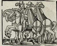 Picture 10 of 38 from De nuptiis illustris ac generosi Domini, Dom. Iohannis Georgii, Comitis a Zollern, serenissimi vtriusque Bauariae Ducis, Maxaemiliani consiliarij, &c. illustris & generosi Domini, Dom. Italo Friderici, Comitis à Zollern, Sigmaringen & Veringen, Domini in Haigerloch & Wehrstain, Romani Imperij Cubicularij haereditarij, Sacrae Caes. Maiestatis consiliarij intimi, &c. filii vnicè dilecti, Dominorum suorum clementissimorum, cum illustri et generosa Domina, Do. Francisca, illustris & generosi Domini, Dom. Friderici Vvild, Comitis in Thaumb & Kyrburg, Comitis Rheinensis in Stain, Comitis à Salm, & Domini in Vinstingen, &c. filia : celebratis Hechingae XI. Octobris, anno salutis M. D. IIC. libri septem : versu heroico (1601), leaf 108