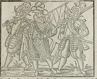 Picture 18 of 38 from De nuptiis illustris ac generosi Domini, Dom. Iohannis Georgii, Comitis a Zollern, serenissimi vtriusque Bauariae Ducis, Maxaemiliani consiliarij, &c. illustris & generosi Domini, Dom. Italo Friderici, Comitis à Zollern, Sigmaringen & Veringen, Domini in Haigerloch & Wehrstain, Romani Imperij Cubicularij haereditarij, Sacrae Caes. Maiestatis consiliarij intimi, &c. filii vnicè dilecti, Dominorum suorum clementissimorum, cum illustri et generosa Domina, Do. Francisca, illustris & generosi Domini, Dom. Friderici Vvild, Comitis in Thaumb & Kyrburg, Comitis Rheinensis in Stain, Comitis à Salm, & Domini in Vinstingen, &c. filia : celebratis Hechingae XI. Octobris, anno salutis M. D. IIC. libri septem : versu heroico (1601), leaf 119