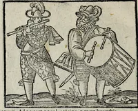 An illustration from De nuptiis illustris ac generosi Domini, Dom. Iohannis Georgii, Comitis a Zollern, serenissimi vtriusque Bauariae Ducis, Maxaemiliani consiliarij, &c. illustris & generosi Domini, Dom. Italo Friderici, Comitis à Zollern, Sigmaringen & Veringen, Domini in Haigerloch & Wehrstain, Romani Imperij Cubicularij haereditarij, Sacrae Caes. Maiestatis consiliarij intimi, &c. filii vnicè dilecti, Dominorum suorum clementissimorum, cum illustri et generosa Domina, Do. Francisca, illustris & generosi Domini, Dom. Friderici Vvild, Comitis in Thaumb & Kyrburg, Comitis Rheinensis in Stain, Comitis à Salm, & Domini in Vinstingen, &c. filia : celebratis Hechingae XI. Octobris, anno salutis M. D. IIC. libri septem : versu heroico (1601)