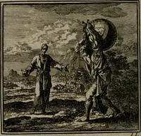 An illustration from De Onwaardige Wereld (1728)