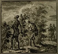 An illustration from De Onwaardige Wereld (1728)