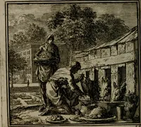 An illustration from De Onwaardige Wereld (1728)