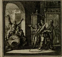 An illustration from De Onwaardige Wereld (1728)