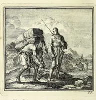 An illustration from De onwaardige wereld : vertoond in vyftig zinnebeelden, met godlyke spreuken en stichtelyke verzen (1710)