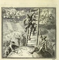 An illustration from De onwaardige wereld : vertoond in vyftig zinnebeelden, met godlyke spreuken en stichtelyke verzen (1710)
