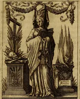 Picture 41 of 53 from Historia deorum fatidicorum, vatum, sibyllarum, phoebadum, apud priscos illustrium : cum eorum iconibus : praeposita est disertatio de divinatione et oraculis (1675), leaf 214