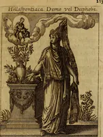 Picture 42 of 53 from Historia deorum fatidicorum, vatum, sibyllarum, phoebadum, apud priscos illustrium : cum eorum iconibus : praeposita est disertatio de divinatione et oraculis (1675), leaf 216