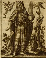 Picture 13 of 53 from Historia deorum fatidicorum, vatum, sibyllarum, phoebadum, apud priscos illustrium : cum eorum iconibus : praeposita est disertatio de divinatione et oraculis (1675), leaf 77
