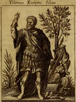 Picture 17 of 53 from Historia deorum fatidicorum, vatum, sibyllarum, phoebadum, apud priscos illustrium : cum eorum iconibus : praeposita est disertatio de divinatione et oraculis (1675), leaf 92