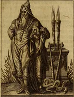Picture 19 of 53 from Historia deorum fatidicorum, vatum, sibyllarum, phoebadum, apud priscos illustrium : cum eorum iconibus : praeposita est disertatio de divinatione et oraculis (1675), leaf 96