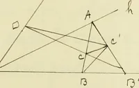 An illustration from The dependence of Euklid's propositions upon his axioms and postulates (1907)