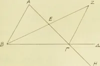 An illustration from The dependence of Euklid's propositions upon his axioms and postulates (1907)