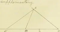 An illustration from The dependence of Euklid's propositions upon his axioms and postulates (1907)
