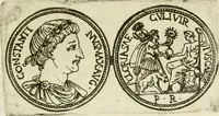 An illustration from De phoenice, in numismate imp. Antonini Caracallae expressa : epistola Gabrielidis Carolae Patinae (1683)