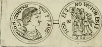 An illustration from De phoenice, in numismate imp. Antonini Caracallae expressa : epistola Gabrielidis Carolae Patinae (1683)