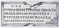 An illustration from De prisca Caesiorvm gente Io. Baptistae Fonteii primionis commentariorvm libri dvo : cvm Ivlii Iacobonii appendice (1582)