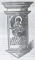 An illustration from De prisca Caesiorvm gente Io. Baptistae Fonteii primionis commentariorvm libri dvo : cvm Ivlii Iacobonii appendice (1582)