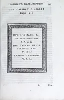 An illustration from De prisca Caesiorvm gente Io. Baptistae Fonteii primionis commentariorvm libri dvo : cvm Ivlii Iacobonii appendice (1582)