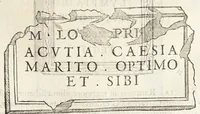 An illustration from De prisca Caesiorvm gente Io. Baptistae Fonteii primionis commentariorvm libri dvo : cvm Ivlii Iacobonii appendice (1582)