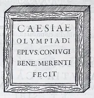 An illustration from De prisca Caesiorvm gente Io. Baptistae Fonteii primionis commentariorvm libri dvo : cvm Ivlii Iacobonii appendice (1582)